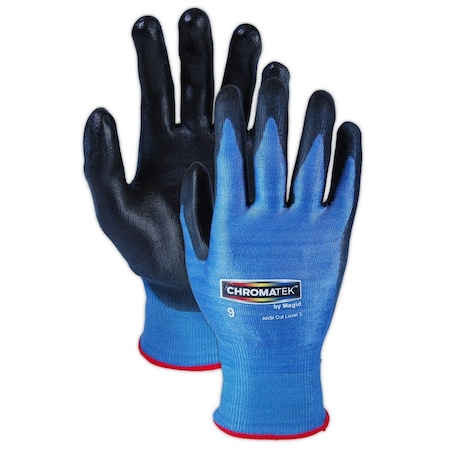 Magid Coated Gloves, 2 Cut Level, Blue CT500-BL-9